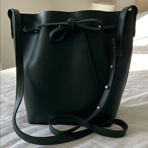 Dark Green Mansur Gavriel Mini Bucket Bag